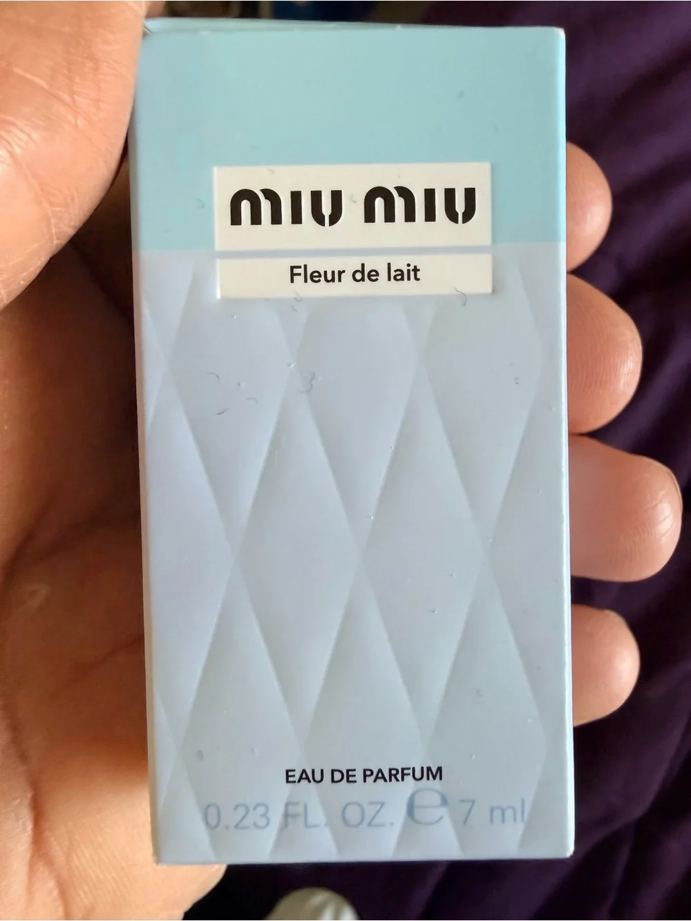 Miu Miu Fleur de Lait Mini Eau de Parfum - Pale Blue and White .23oz - Picture 2 of 5